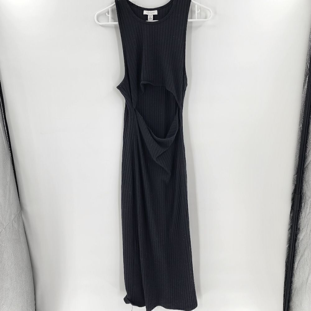 Topshop 8 dress black cutout midi sexy